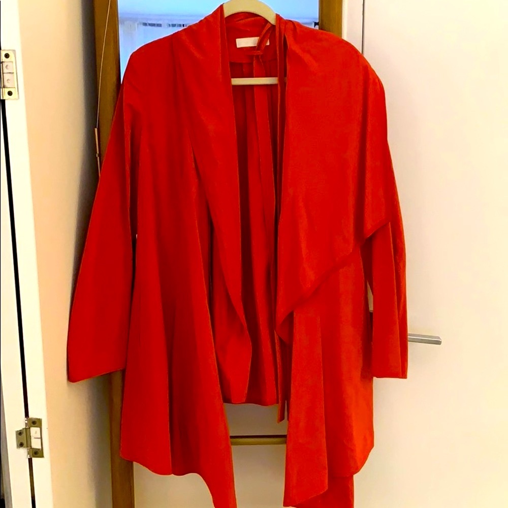 Nicole Farhi red rain jacket